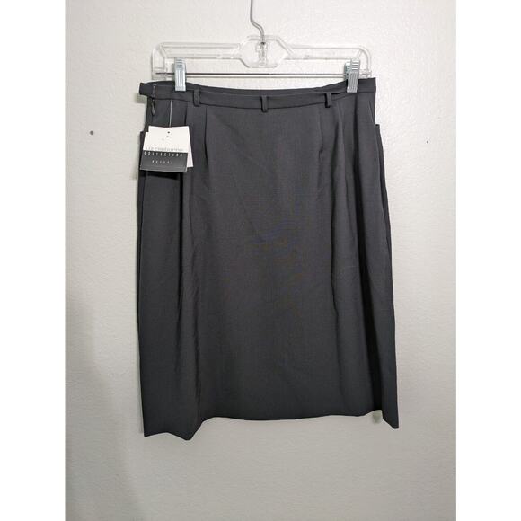 LIZ CLAIBORNE COLLECTION Stretch‎ Petites BLACK CREPE SKIRT - WOMENS 12 Msrp $8o - Picture 1 of 9
